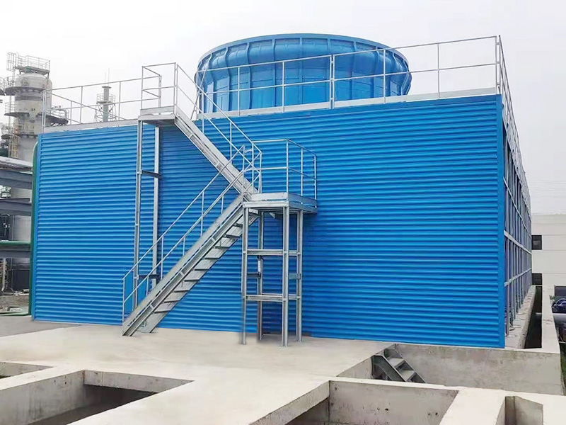 Cross-flow square open cooling tower
